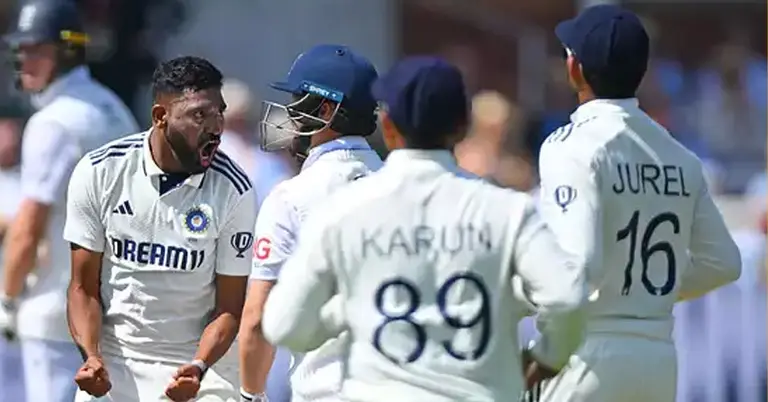 লর্ডস টেস্টে সিরাজের উদযাপন